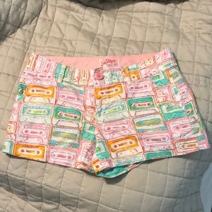 Lilly Pulitzer Walsh Shorts 4 Summer Mix Tape EUC